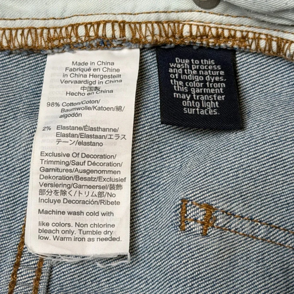Madewell The Slim Boyjean Medium Wash Distressed Raw Hem Denim Jeans Size 32